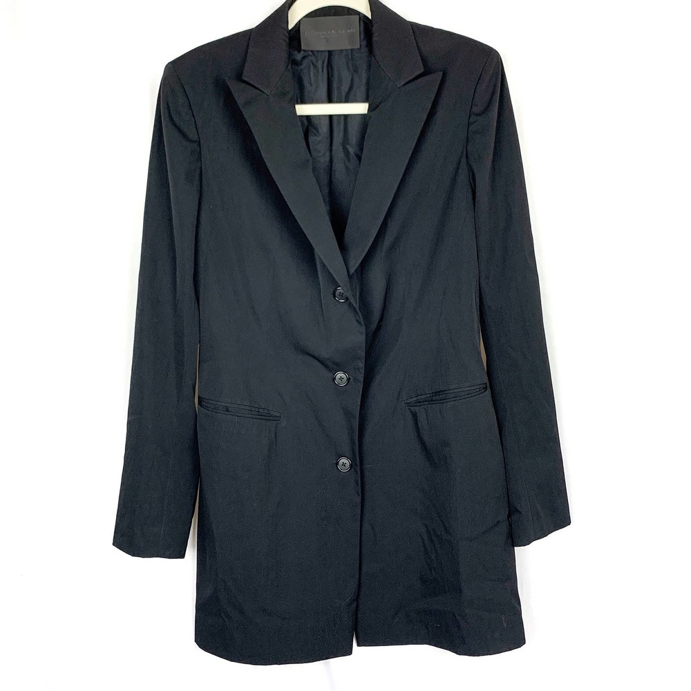 Donna Karan Black Tailored Single-Breasted Blazer